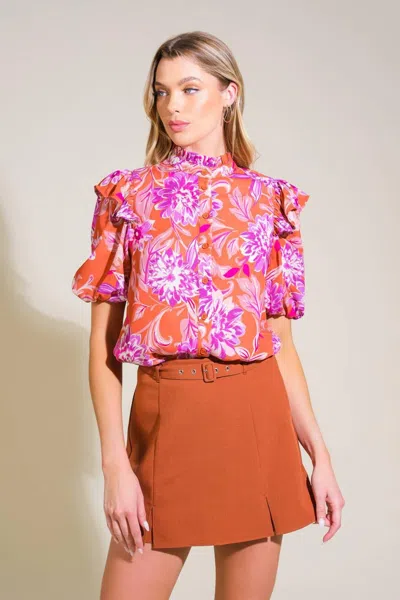 Truedames Memories In Focus Woven Top In Multi