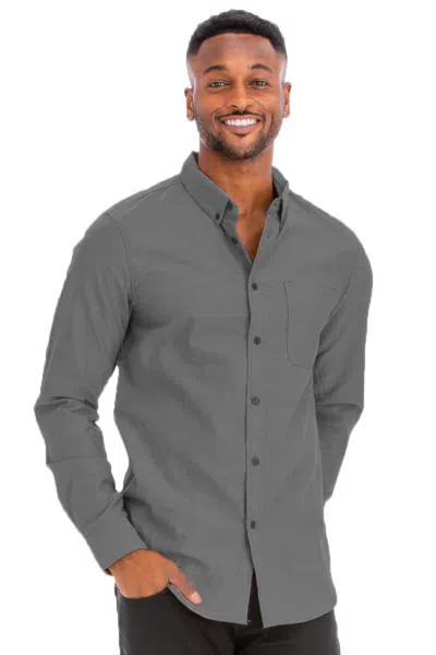 Truedames Men's Casual Long Sleeve Shirts In Grey