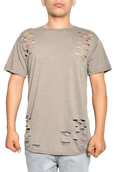 Truedames Men's Casual Short Sleeve Jersey T-shirt Tops In Grey