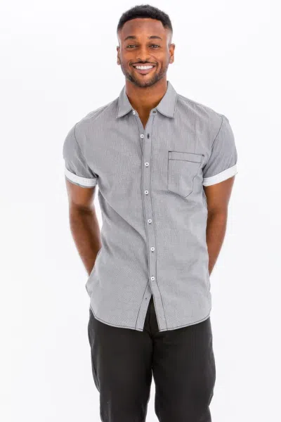 Truedames Men's Casual Short Sleeve Solid Shirts In Black
