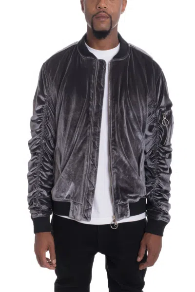 Truedames Men's Casual Slim Fit Bomber Jacket In Grey