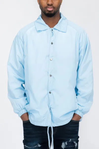 Truedames Men's Casual Windbreaker Coaches Jacket In Blue