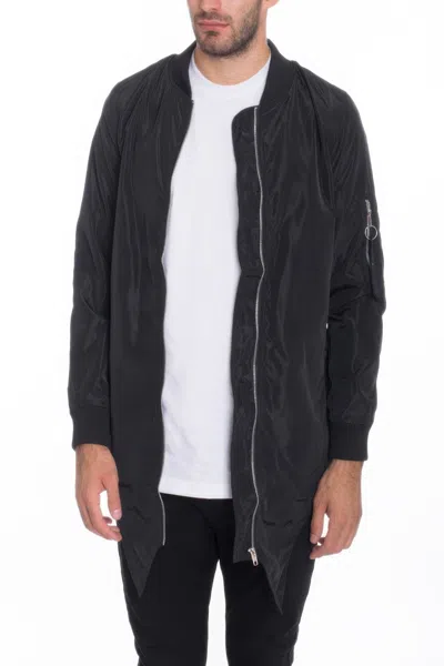 Truedames Mens Casual Windbreaker Satin Jacket In Black