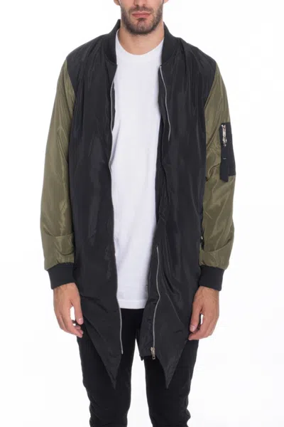 Truedames Mens Casual Windbreaker Satin Jacket In Green