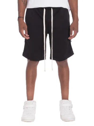 Truedames Mens Checkered Stripe Track Shorts In Black