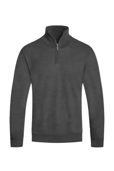 Truedames Mens Knit Quarter Zip Sweater In Pink