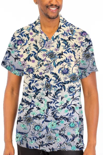 Truedames Mens Paisley Button Down Shirt In Black