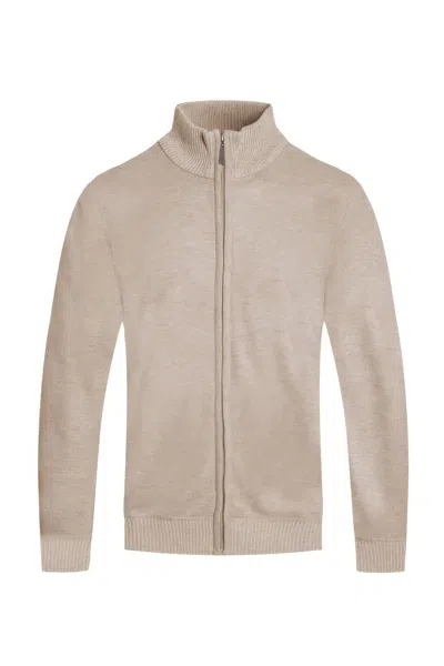 Truedames Mens Solid Full Zip Sweater In Green