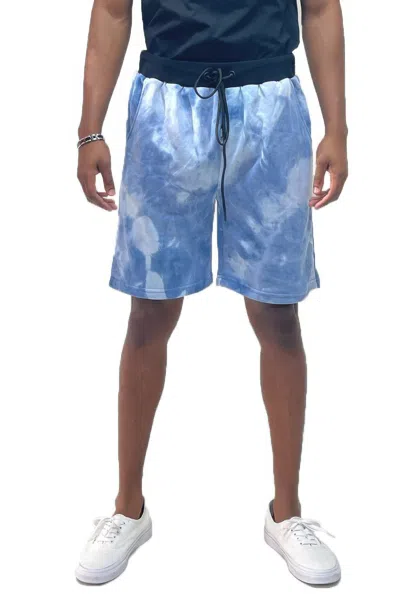 Truedames Mens Tye Dye Sweat Shorts In Blue