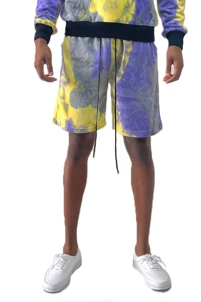 Truedames Mens Tye Dye Sweat Shorts In Multi