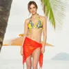 Truedames Mesh Net Triangular Sarong / Scarf In Red
