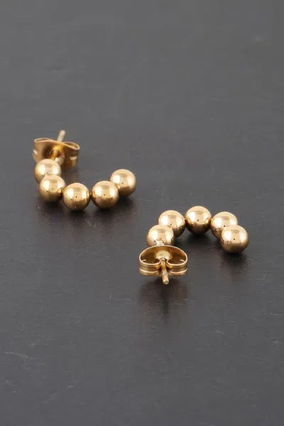 Truedames Metal Bead Earrings In Gold