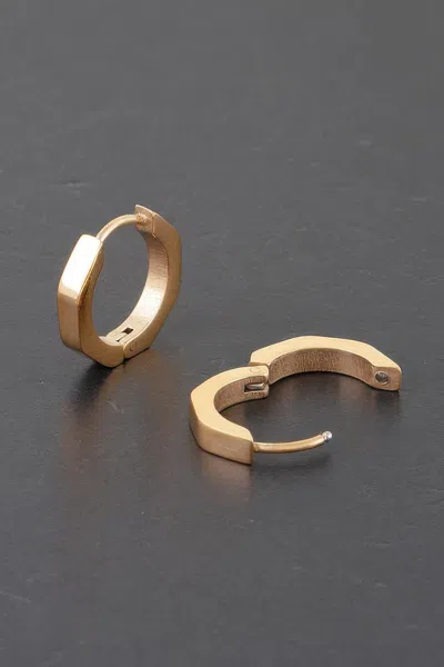 Truedames Metal Hoop Earrings In Gold