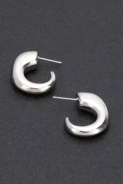Truedames Metal Vintage Hoop Earring In Silver