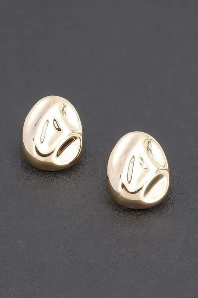 Truedames Metal Vintage Stud Earring In Gold