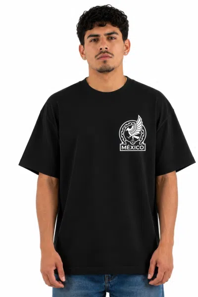 Truedames Mexico Print Heavy Weight Graphic Print 7.5 oz Tee In Black