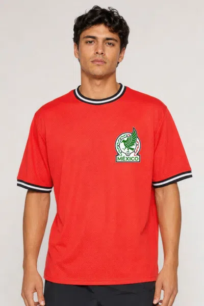 Truedames Mexico World Cup Micromesh Round Neck Tshirt In Red