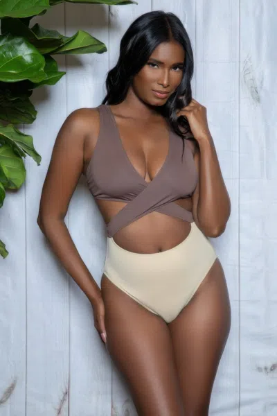 Truedames Mia Swimsuit In Brown