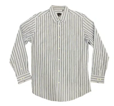 Truedames Michael Brandon Long Sleeve Striped Shirt In Blue