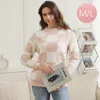 Truedames Microfiber Checkered Sweater In Multi
