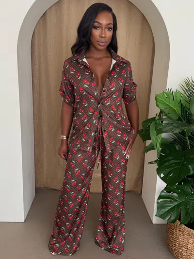 Truedames Midnight Cherry Set In Brown