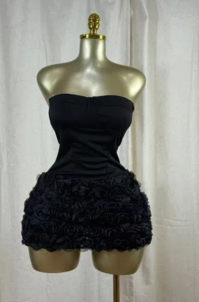 Truedames Midnight Rose Garden Mini Dress In Blue