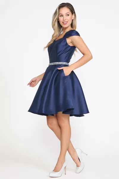 Truedames Mikado Bridesmaids Dresses In Blue