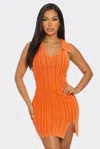 Truedames Mineral Wash Dress In Orange