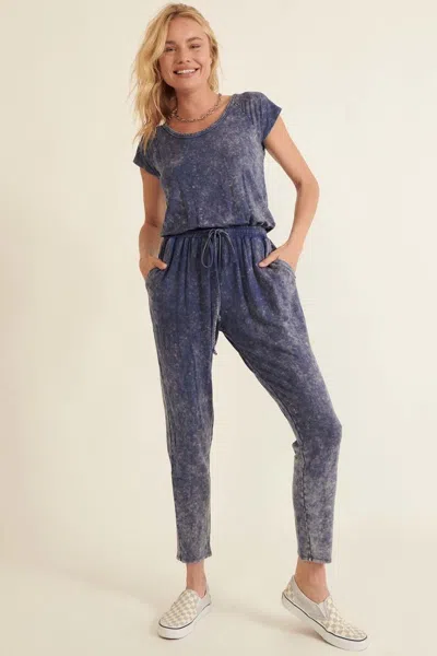 Truedames Mineral Washed Finish Knit Jumpsuit In Multi