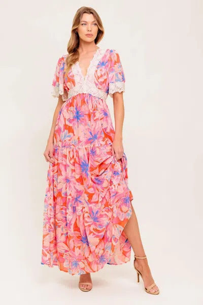 Truedames Minimal Bloom Woven Maxi Dress In Multi
