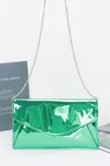 Truedames Mirror Envelope Clutch In Green