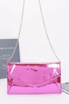 Truedames Mirror Envelope Clutch In Pink