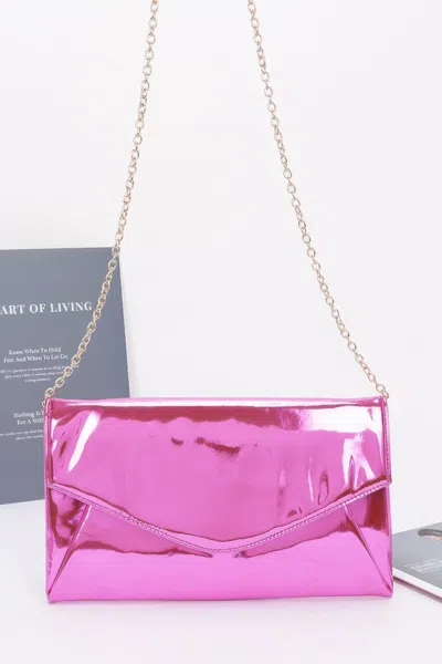 Truedames Mirror Envelope Clutch In Pink