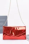 Truedames Mirror Envelope Clutch In Red