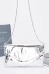 Truedames Mirror Envelope Clutch In Silver