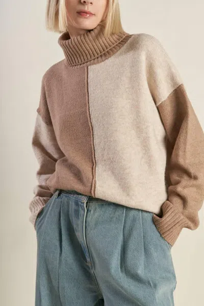 Truedames Mixed Emotions Colorblocked Sweater Top In Multi