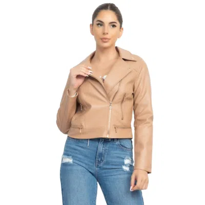 Truedames Mock Neck Quilted Jacket In Gray