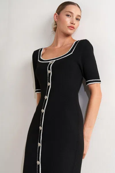 Truedames Modern Classic Sweater Knit Midi Dress In Animal Print