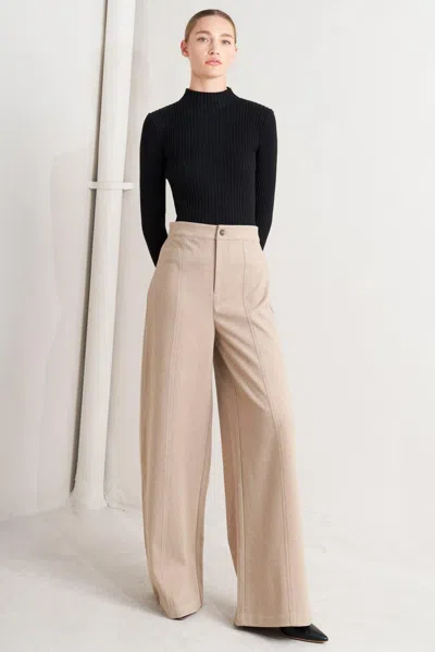 Truedames Modern Corset Mocha Knit Pants In Black