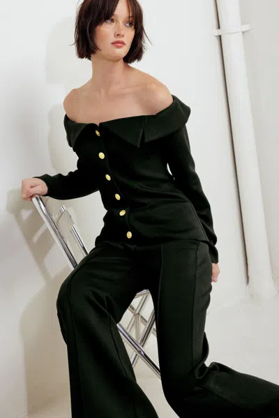 Truedames Modern Flow Black Woven Top