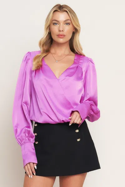 Truedames Modern Muse Orchid Woven Top In Pink