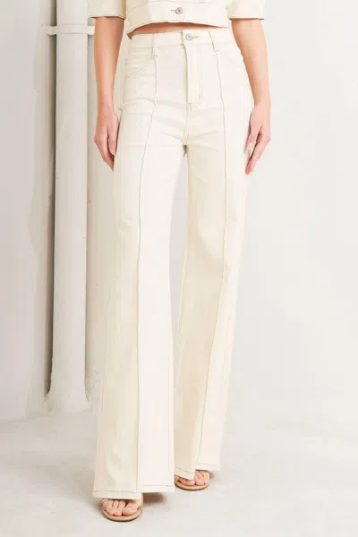 Truedames Modern Neutral Twill Pants In Brown