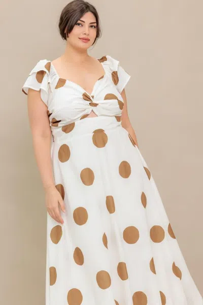 Truedames Mojito Mood Woven Midi Dress In White