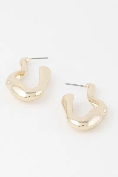 Truedames Molten Hoop Earrings In Gold