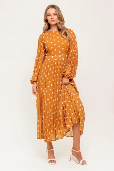 Truedames Moment Maker Woven Midi Dress In Orange