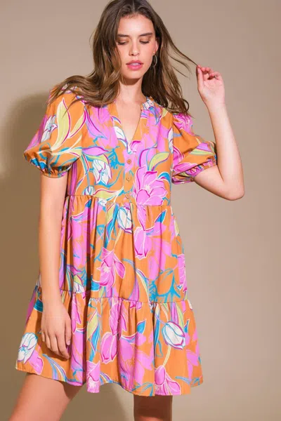 Truedames Momentous Cuteness Woven Mini Dress In Multi