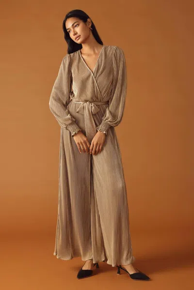 Truedames Moments Of Clarity Woven Jumpsuit In Brown