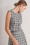 Truedames Mona Check Tweed Vest In Multi