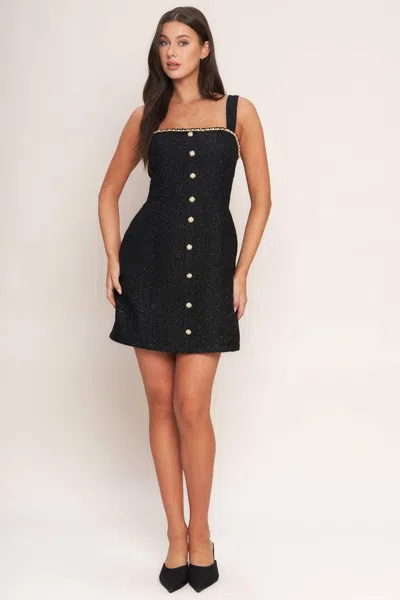 Truedames Monaco Hour Tweed Mini Dress In Burgundy