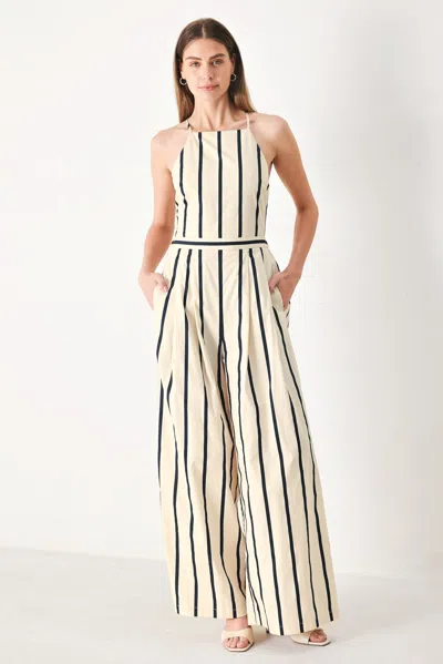 Truedames Monaco Stripe Woven Jumpsuit In Multi